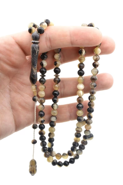 Sistemli Sığırcık Kesim 99 luk Koç Boynuzu Tesbih - Resim 5