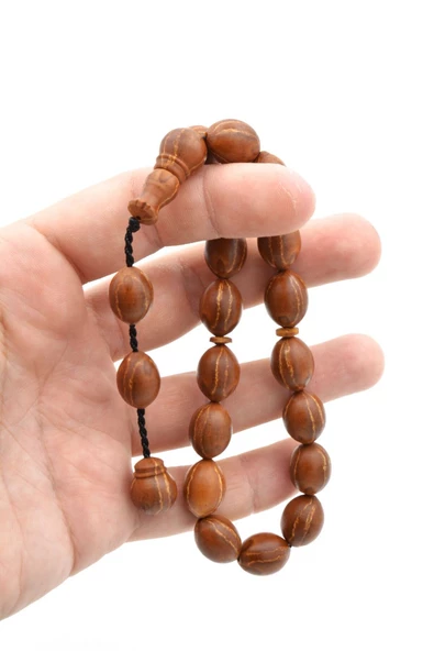 Sistemli İri Boy Beyzi Kesim Andız Ağacı Efe Maskot Tesbih - Resim 4