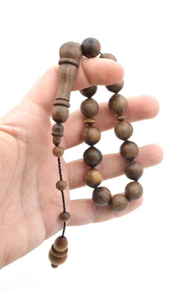 Usta İşi Sistemli Sığırcık Kesim Ceviz Ağacı Efe Maskot Tesbih - Resim 4