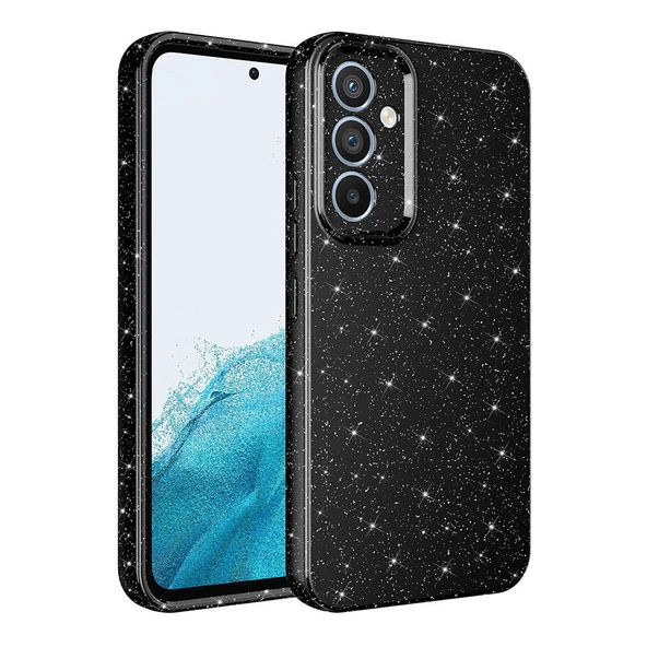 Galaxy A55 Kılıf Kamera Korumalı Simli Lüks  Koton Kapak