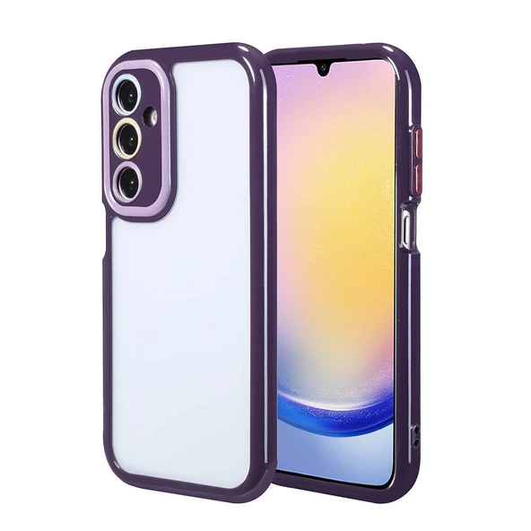 Galaxy A25 Kılıf Kamera Korumalı Renkli Kenar ve Çerçeve Tasarımlı  Vitamin Kapak