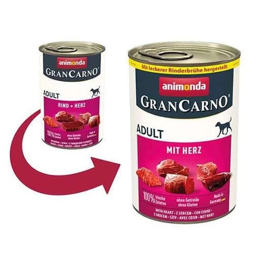 Animonda Gran Carno Sığır+Yürekli Köpek Konservesi 400 Gr - 2
