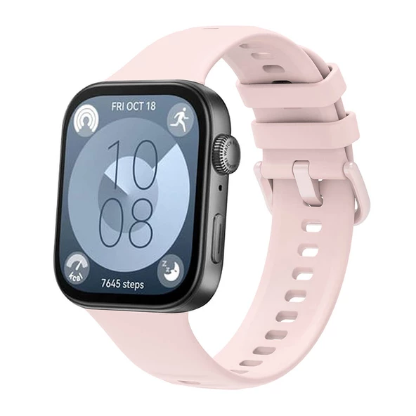 Huawei Watch Fit 3 Band Serisi Klasik Kordon Silikon Strap Kayış - 9
