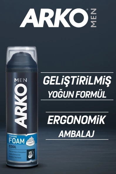 Arko Men Cool 200 ml 4 Adet Tıraş Köpüğü - 3