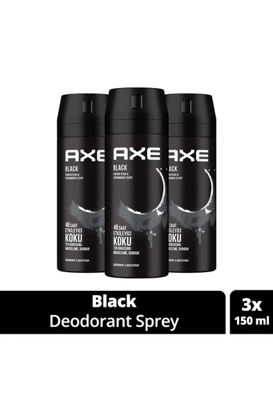Axe Black 3 Adet 150 ml Erkek Deodorant