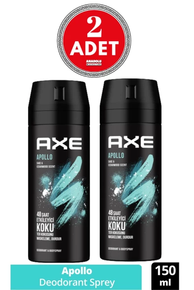 Axe Apollo 150 ml 2 Adet Erkek Deodorant