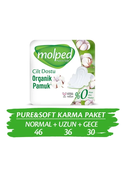 Molped Pure&soft Hijyenik Ped Süper Mega Paket 112 Adet