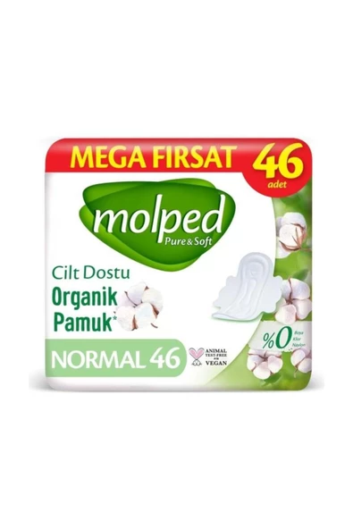 Molped Pure & Soft Normal 46'lı Mega Fırsat Hijyenik Ped