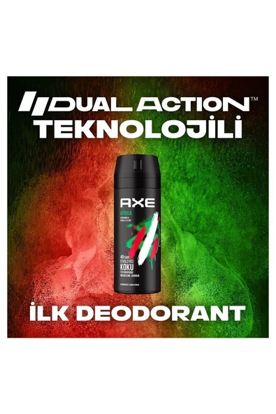 Axe Erkek Sprey Deodorant Africa 48 Saat Etkileyici Koku 150 ml x3 - 6