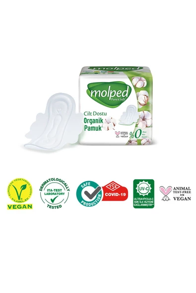 Molped Pure & Soft Gece 30'lu 2 Adet Mega Paket Hijyenik Ped - 5