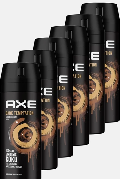Axe Dark Temptation Deodorant Sprey 150 ml 6 Adet - 3