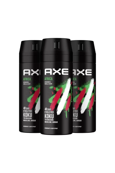 Axe Erkek Sprey Deodorant Africa 48 Saat Etkileyici Koku 150 ml x3 - 2