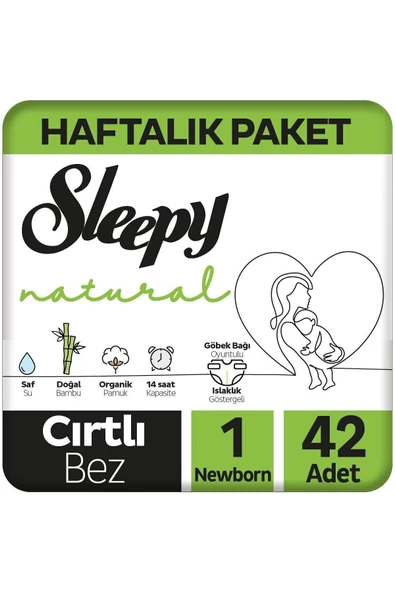 Sleepy Natural 1 Numara Yenidoğan 42'li Bebek Bezi