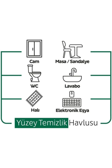 Sleepy Easy Clean Beyaz Sabun Katkılı Yüzey Temizlik Havlusu 100 Yaprak 12'li - 5