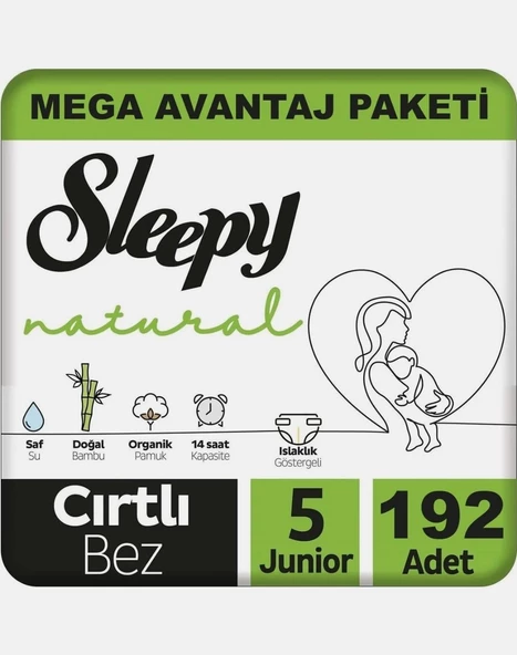 Sleepy Natural  5 Numara Junior 192'li Bebek Bezi