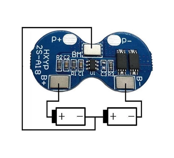 2S 4A Lityum Batarya BMS Koruma Kartı 18650 Lityum Lion Pil Akü 2 - Resim 2