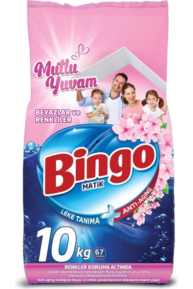 Bingo Matik Mutlu Yuvam Renkliler ve Beyazlar 10 kg 2'li Toz Deterjan - 2