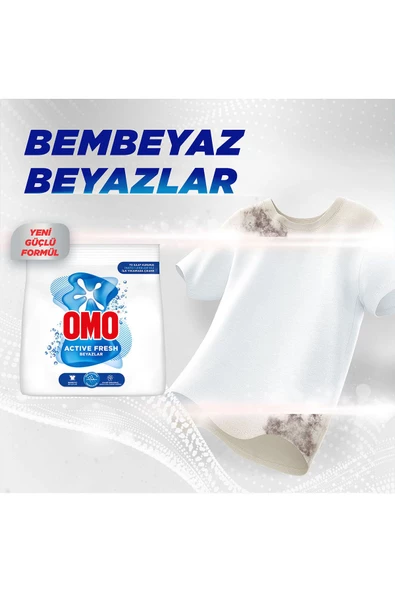 Omo Active Fresh Beyazlar Toz Deterjanı 1.5 Kg X5 - Resim 7