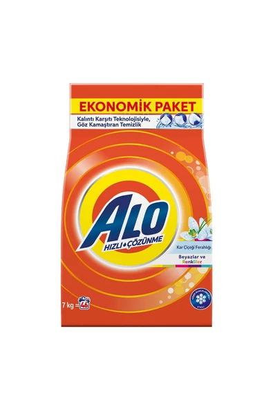 Alo Kar Çiçeği Beyaz ve Renkliler için 7 kg Toz Deterjan - Resim 2