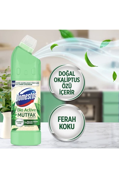 Domestos Çamaşır Suyu Bio Active Mutfak Maksimum Hijyen 750 Ml 4 Adet - Resim 4