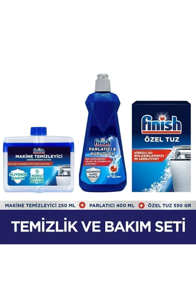 Finish Parlatıcı 400 ml + Temizleyici 250 ml + Tuz 500 gr