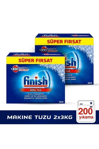 Finish Bulaşık Makinesi Tuzu 3 kg 2'li