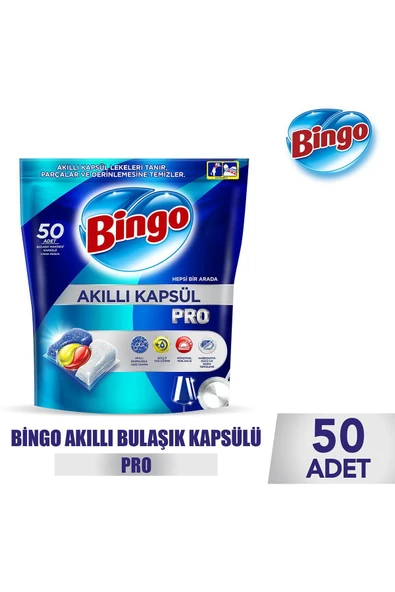 Bingo Akıllı Kapsül Pro Bulaşık Makinesi Tableti 50'li