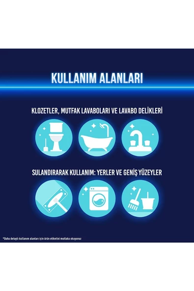 Domestos Çamaşır Suyu Yoğun Kıvamlı Maksimum Hijyen Dağ Esintisi 750 ml X3 Adet - Resim 6