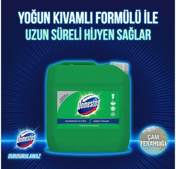 Domestos Maksimum Hijyen Çam Ferahlığı Konsantre Jel Çamaşır Suyu 4 x 3240 ml - 4