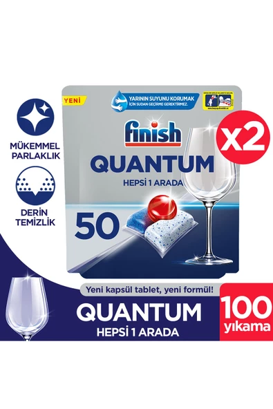 Finish Quantum Bulaşık Makinesi Tableti 50'li 2 Adet