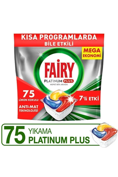 Fairy Platinum Plus Bulaşık Makinesi Tableti 75'li