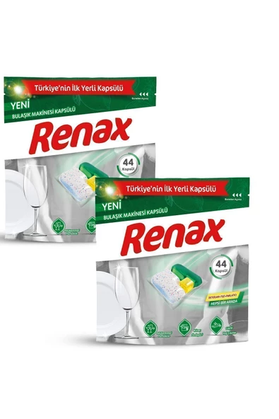 RENAX Bulaşık Makinesi Kapsülü Hepsi 1 Arada Kapsül (44X2) 88'li