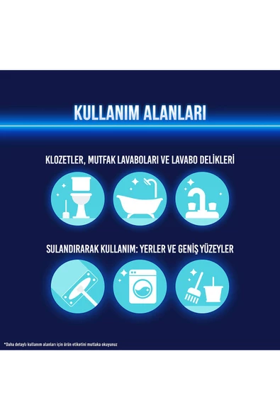 Domestos Çamaşır Suyu Dağ Esintisi 750 ml X 3 Mikrofiber Bez 1 Adet - Resim 7