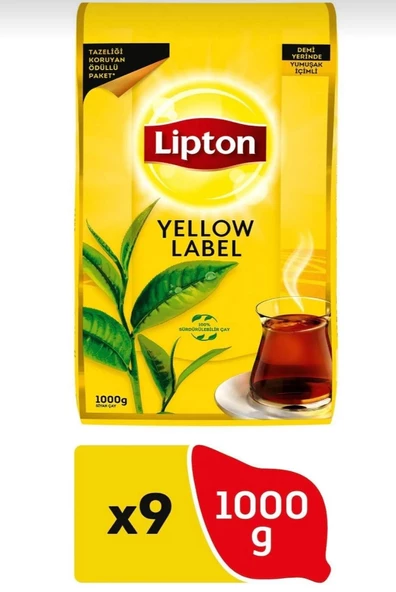 Lipton Yellow Label Tea 1 kg 9'lu Çay