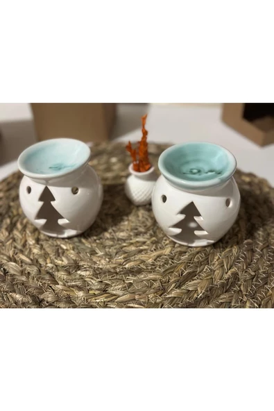 Yılbaşı Özel Çam Seramik Buhurdanlık/mumluk (1 ADET) - 4