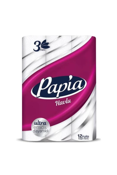 Papia 3 Katlı 12'li Kağıt Havlu