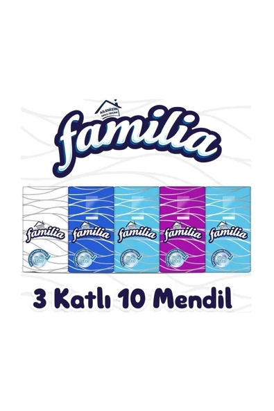 Familia Mendil 3 Katli 10 Paket x 2 Adet - 20 Paket Çep Mendili Hijyenik Ultra Yümüşak Mendil - 4