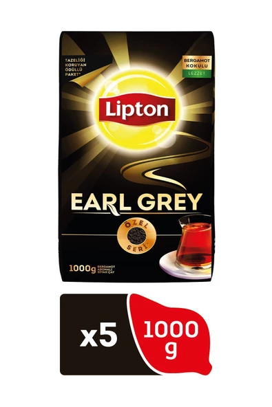 Lipton Earl Grey Dökme Çay 1000 gr Beşli Set