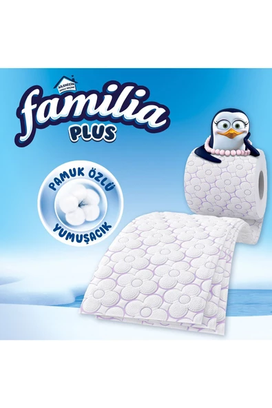 Familia Plus 3 Katlı Tuvalet Kağıdı Sihirli Çiçekler 32'li 1 Paket (1 x 32 Adet), 2.7 kg - 2