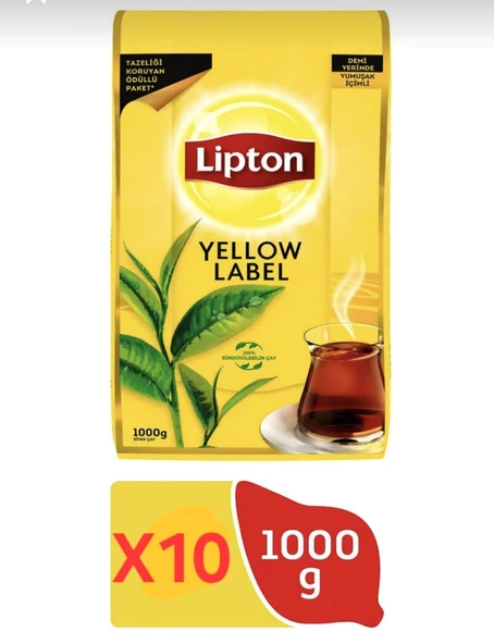 Lipton Yellow Label Tea 1 kg 10'lu Çay