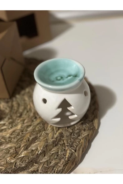 Yılbaşı Özel Çam Seramik Buhurdanlık/mumluk (1 ADET) - 5