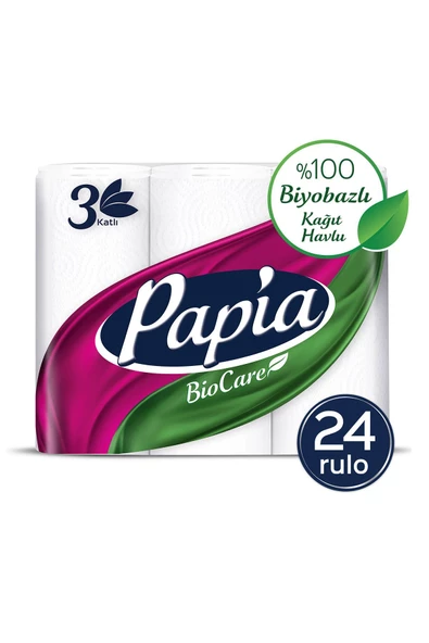 Papia BioCare 24'lü Kağıt Havlu (6 RULO X 4 PAKET)