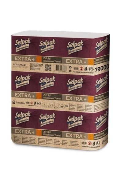 Selpak Professional Extra Z Katlama Dispenser Havlu 200'lü 5 Paket 21.5 x 24 CM - 2