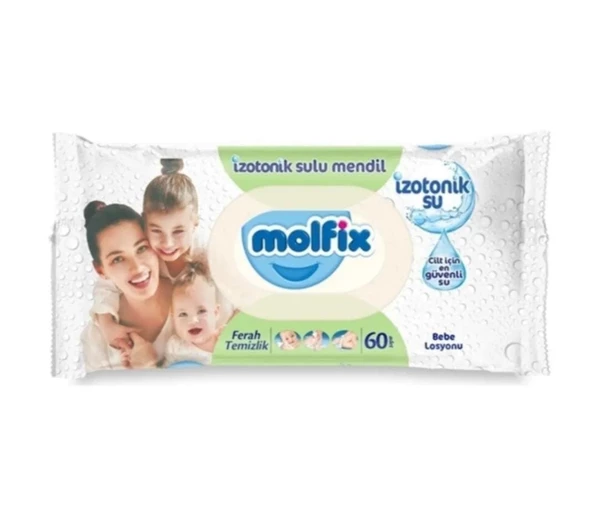 Molfix İzotonik Sulu Ferah Temizlik 60 Yaprak Islak Mendil