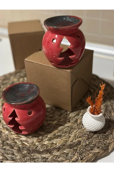 Yılbaşı Özel Çam Seramik Buhurdanlık/mumluk (1 ADET) - 5
