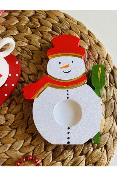 Sevgililer Günü Özel Kardan Adam Fincan Ve Mum Seti - Resim 3