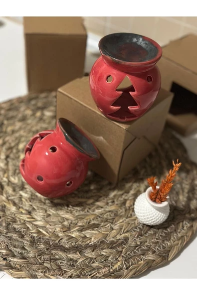 Yılbaşı Özel Çam Seramik Buhurdanlık/mumluk (1 ADET) - 2