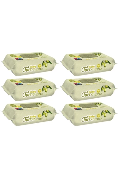 Baby Turco Zeytinyağlı 90 Yaprak 6'lı Paket Islak Bebek Havlusu