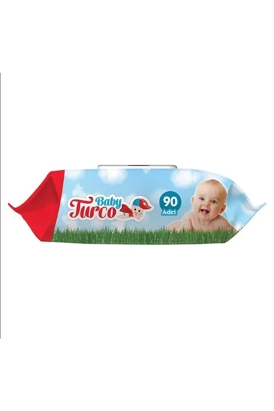 Baby Turco Klasik 90 Yaprak 12'li Paket Islak Havlu Mendil - Resim 3