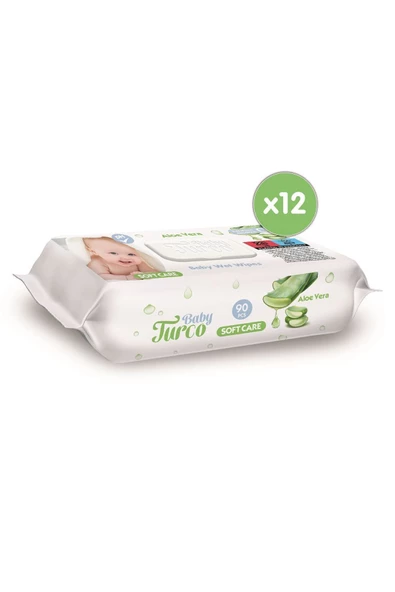 Baby Turco Softcare Aloe Vera 90 Yaprak 12'li Paket Islak Bebek Havlusu - 2